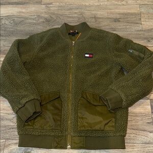 Tommy Hilfiger Olive Bomber Jacket Boys Sz12/14